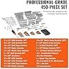 VEVOR Mechanics Tool Set and Socket Set, 1/4" 3/8" 1/2" Drive Deep and Standard Sockets, 450 Pcs SAE and Metric Mechanic Tool Kit with Bits, Combination Wrench, Hex Wrenches, Accessories, Storage Case - Image 4