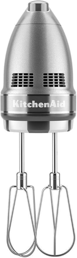 KitchenAid 9-Speed Digital Hand Mixer with Turbo Beater II Accessories and Pro Whisk - Contour Silver - Image 2