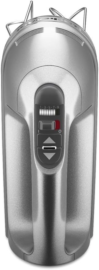 KitchenAid 9-Speed Digital Hand Mixer with Turbo Beater II Accessories and Pro Whisk - Contour Silver - Image 3