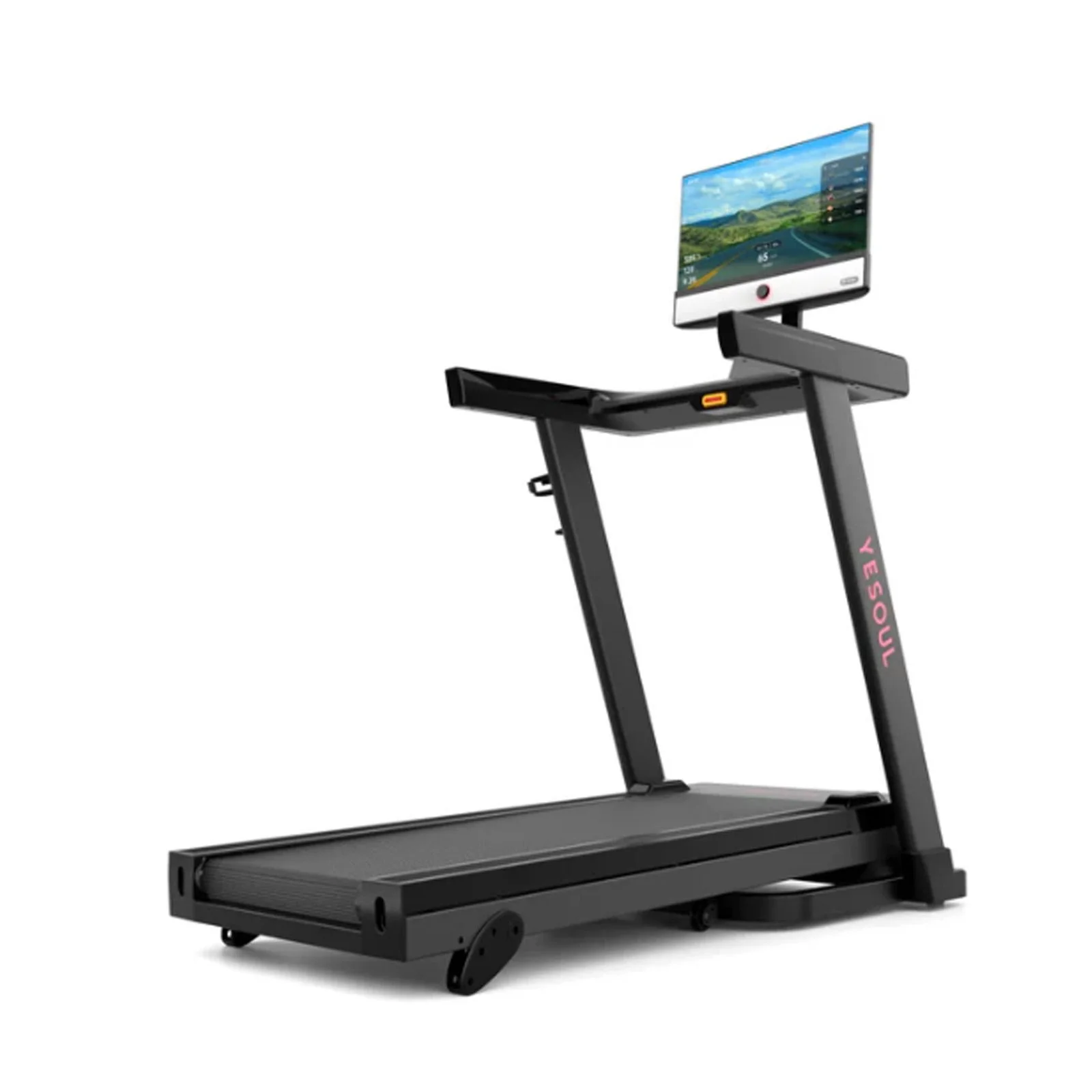 Yesoul T1M Plus Smart Folding Treadmill with 21.5 inch Touchscreen, Brushless Quiet Motor, 3-Level Incline, 9 Mph, App Sync & Space-Saving Design for - Image 3