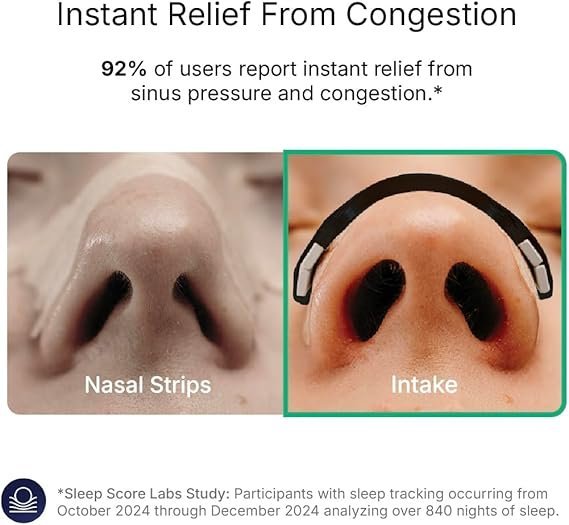 Intake Breathing — Magnetic Nasal Strips Starter Kit | Reusable Band + Tabs | Nasal Strips for Sleep, Snoring, Breathing & Sports | Stronger Lift Than Traditional Nose Strips | 4 Sizes, 15 Tabs, Black - Image 2