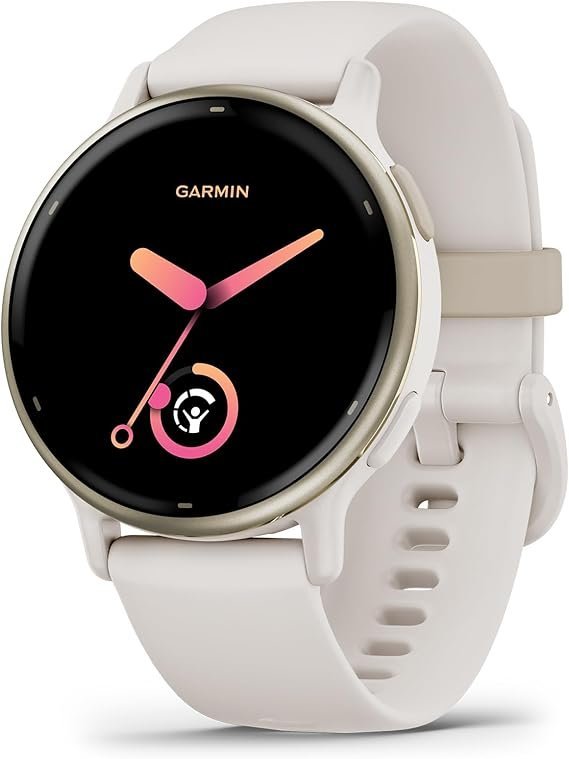 Garmin vĂvoactive 5, Health and Fitness GPS Smartwatch, AMOLED Display, Up to 11 Days of Battery, Ivory