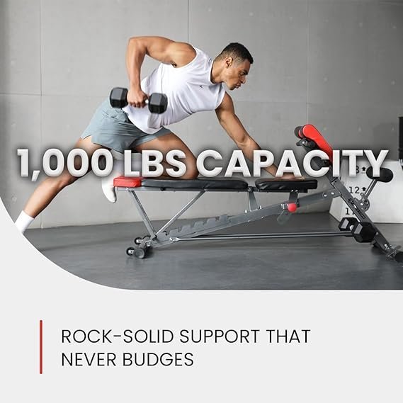 Finer Form Multi-Functional FID Weight Bench for Full All-in-One Body Workout – Hyper Back Extension, Roman Chair, Adjustable Ab Sit up Bench, Incline Decline Bench, Flat Bench - Image 3