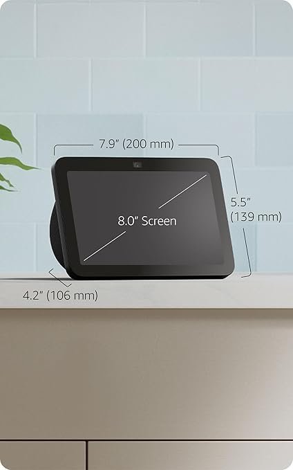 Amazon Echo Show 8, With Spatial Audio, Smart Home Hub, ideal for open living spaces, Designed for Alexa+, Glacier White - Image 2