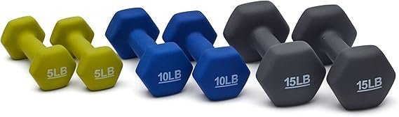 Amazon Basics Neoprene Dumbbell Hand Weights for Exercise and Muscle Toning - Image 4