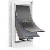 Baboni Pet Door for Wall,3-Flap,Steel Frame and Telescoping Tunnel, Aluminum Lock, Double Flap Dog Door and Cat Door, Strong and Durable (Pets Up to 100 Lb) -Large