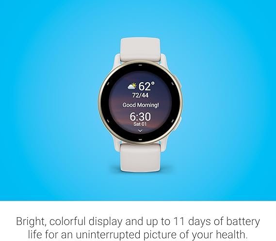 Garmin vĂvoactive 5, Health and Fitness GPS Smartwatch, AMOLED Display, Up to 11 Days of Battery, Ivory - Image 3