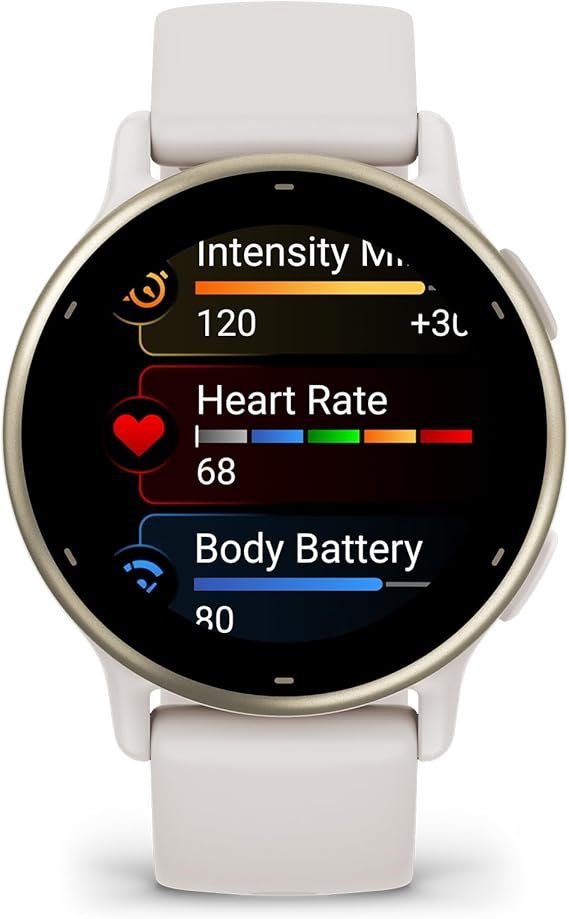 Garmin vĂvoactive 5, Health and Fitness GPS Smartwatch, AMOLED Display, Up to 11 Days of Battery, Ivory - Image 4
