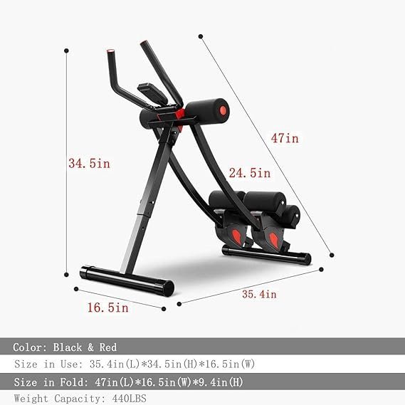 Fitlaya Fitness ab machine, ab workout equipment for home gym, Height Adjustable ab trainer, foldable fitness equipment. - Image 4