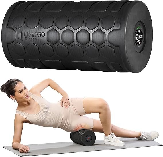 LifePro 4 Speed Vibrating Foam Roller for Physical Therapy & Exercise - High-Intensity Vibrating Roller for Muscle Recovery & Pliability Training - Back Roller for Deep & Gentle Trigger Point Therapy