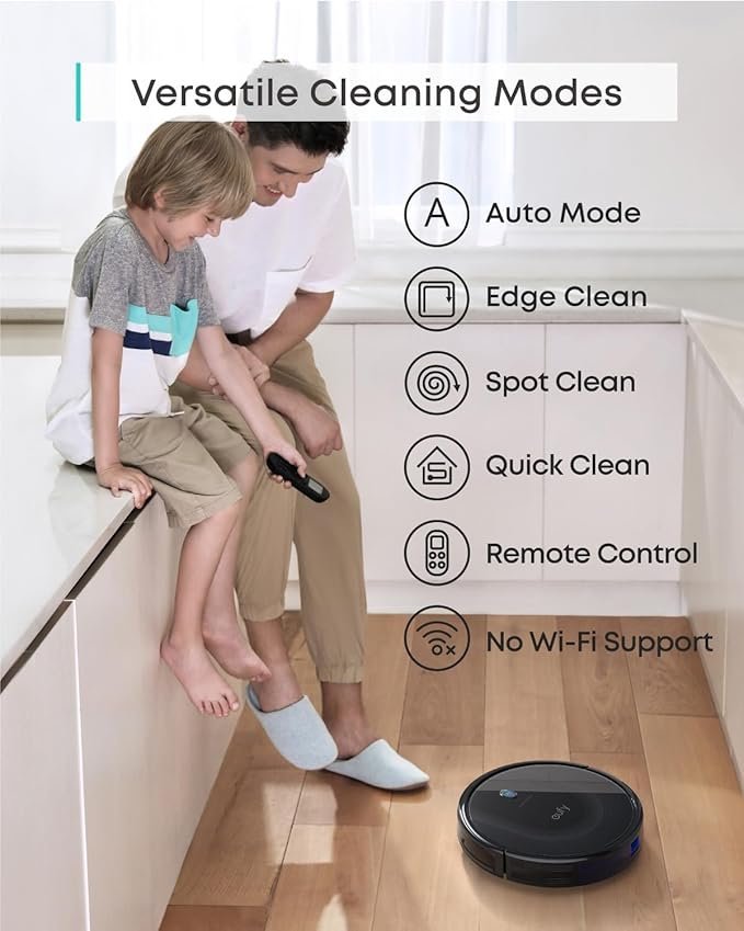 eufy Robot Vacuum 11S MAX, Super Thin, Powerful Suction, Quiet, Self-Charging Robotic Vacuum Cleaner, Cleans Hard Floors to Medium-Pile Carpets, Black - Image 5