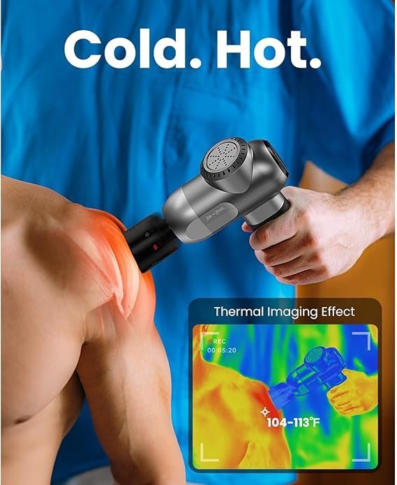 BOB AND BRAD C2 Pro Massage Gun with Heat and Cold Therapy, FSA Eligible & HSA Approved, PT-Developed Deep Tissue Back Massager for Athletes, Men & Women — Birthday & Holiday Gifts - Image 4