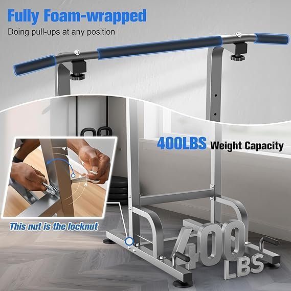 RELIFE REBUILD YOUR LIFE Power Tower Pull Up Bar Station Workout Dip Station for Home Gym Strength Training Fitness Equipment - Image 3