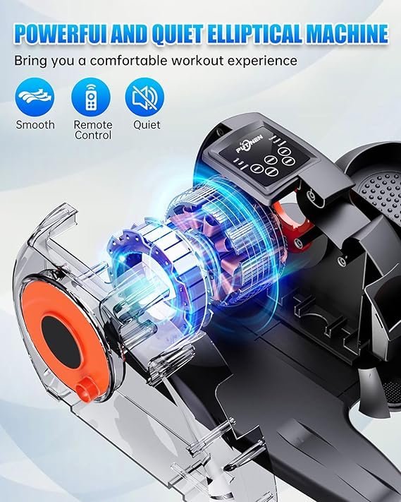 Putnen Under Desk Elliptical Machine, Electric Elliptical Leg Exerciser for Seniors with 12 Adjustable, Portable Quiet Elliptical Exercise Machine, Seated Pedal Exerciser with Remote Control - Image 2