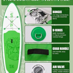FunWater Inflatable Stand Up Paddle Board – Wide Anti-Slip EVA Deck with Premium SUP Accessories