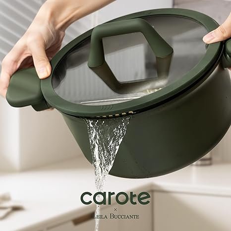 CAROTE 31PCS Pots and Pans Set, Nonstick Cookware Set Kitchen Non Stick Induction Titanium Cookware Non-toxic Granite Cooking set, PFOA Free - Image 3