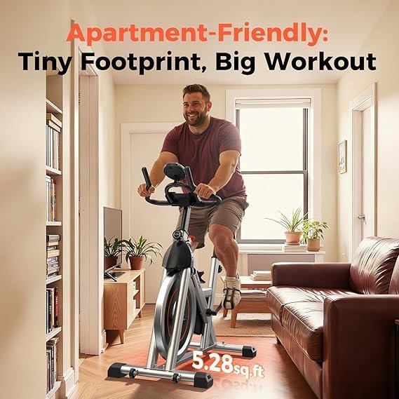 YOSUDA Exercise Bike, Brake Pad Stationary Bike for Home with Exclusive App, Magnetic Indoor Cycling Bike with 300 lb Weight Capacity, Low Noise, Tablet Holder and Fitness Courses for Weight Loss - Image 2