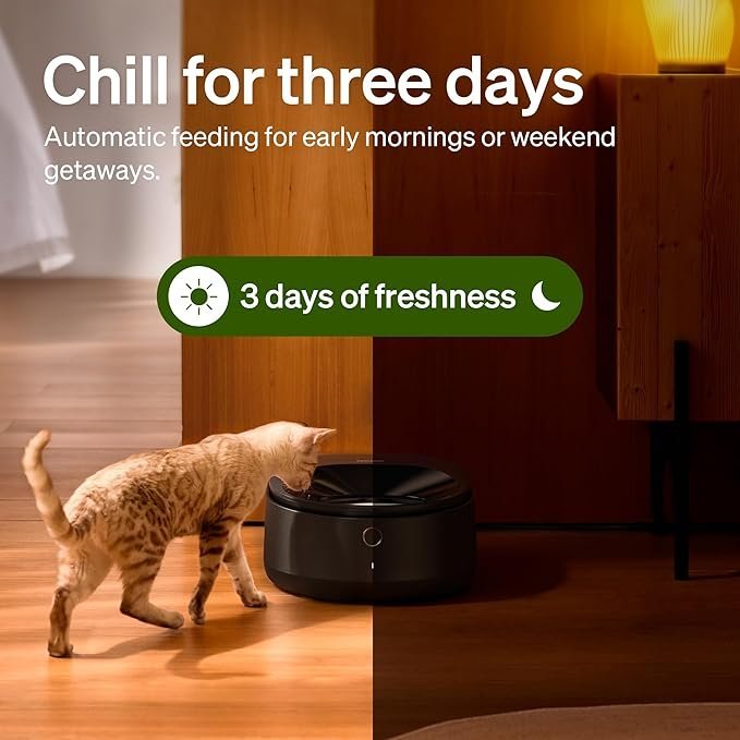 PETLIBRO Automatic Cat Feeder Wet Food with 2024 V1 Version Stainless Steel Bowl, Refrigerated 3 Fresh Meals for 3 Days, App-Controlled Pet Food Dispenser, Easy to Clean - Image 2