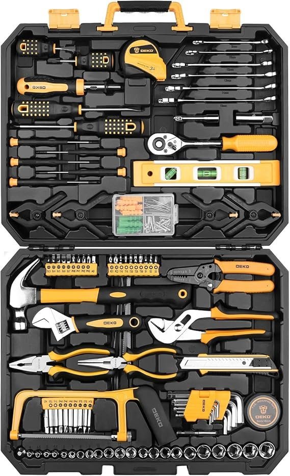 DEKOPRO 228 Piece Socket Wrench Auto Repair Tool Combination Package Mixed Tool Set Hand Tool Kit with Plastic Toolbox Storage Case - Image 6