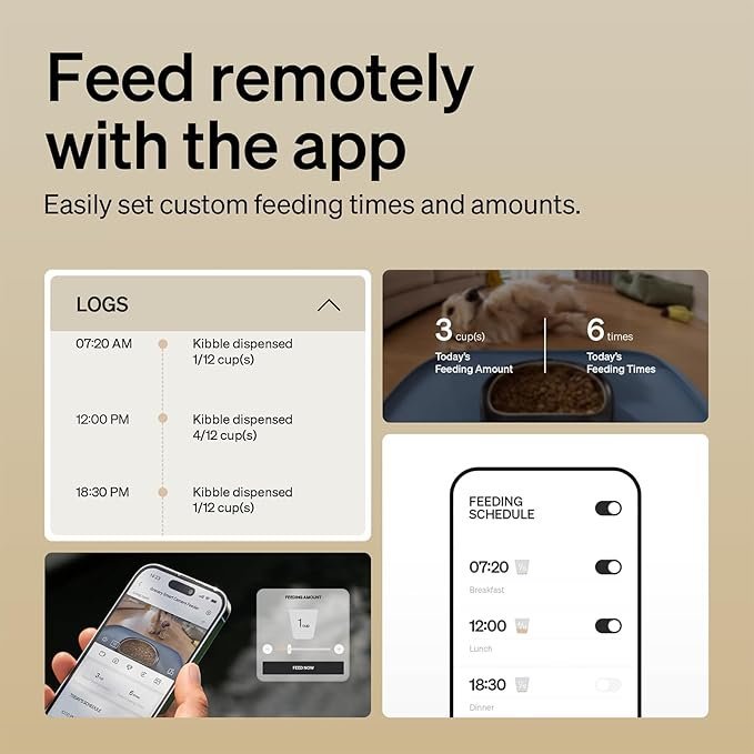 PETLIBRO Automatic Cat Feeder with Camera, 1080P HD Video with Night Vision, 5G WiFi Pet Feeder with 2-Way Audio, Low Food & Blockage Sensor, Motion & Sound Alerts for Cat & Dog Single Tray - Image 2