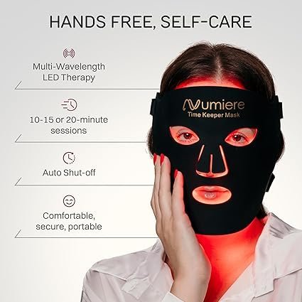Numiere Time Keeper LED Face Mask – Lightweight, Flexible, and Multi-Wavelength Red, Blue, & Infrared (NIR) LED Contour Technology Wearable Facial Beauty Device for Personal Use and Skincare Routines - Image 5