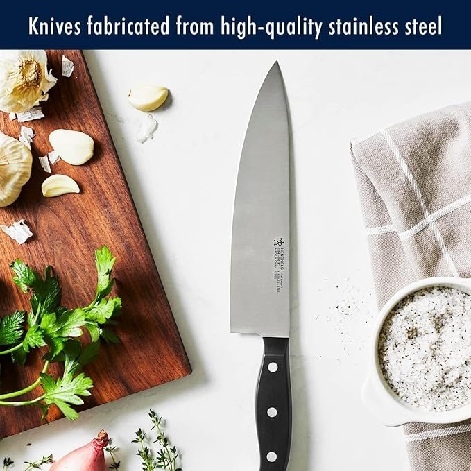 HENCKELS Statement Premium Quality 15-Piece Set with Block, Natural, Razor-Sharp, German Engineered Informed by 100+ Years of Mastery, Lightweight and Strong, Dishwasher Safe - Image 4