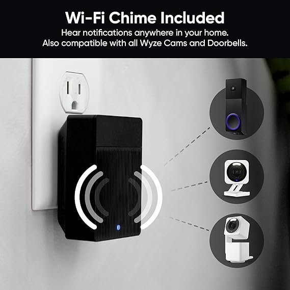 WYZE Wireless Duo Cam Video Doorbell (Chime Included), Battery Powered, 2K Full HD Video, 2 Cameras (People and Package), 2-Way Audio, Color Night Vision - Image 2