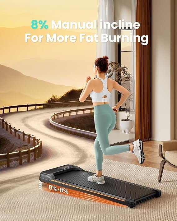 Abonow Walking Pad, Under Desk Treadmill with Incline for Home Office 2.5HP Portable Walking Treadmill with 265 Lbs Weight Capacity Walking Machine, Remote Control, LED Display - Image 5