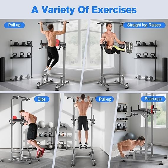RELIFE REBUILD YOUR LIFE Power Tower Pull Up Bar Station Workout Dip Station for Home Gym Strength Training Fitness Equipment - Image 4