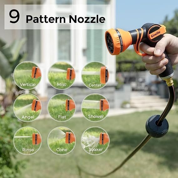 Giraffe Tools Retractable Garden Hose Reel 1/2 Inch x 155 with 5 ft Leader Hose, Heavy Duty, Any Length Lock, Slow Return System, Wall Mounted and 180 Deg Swivel Bracket - Image 3