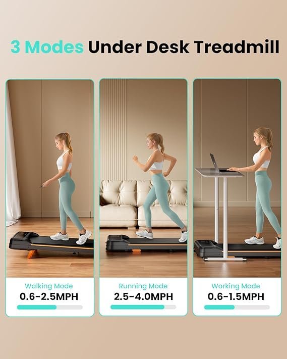 Abonow Walking Pad, Under Desk Treadmill with Incline for Home Office 2.5HP Portable Walking Treadmill with 265 Lbs Weight Capacity Walking Machine, Remote Control, LED Display - Image 4