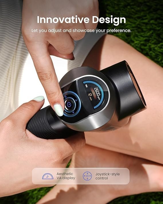 RENPHO Ascend Professional Massage Gun, Mothers Day Gifts, FSA Eligible HSA, Adjustable 6-12mm Amplitude for Customized Intensity, Deep Tissue Percussion Massager with 5 Speeds, 5 Attachments - Image 3