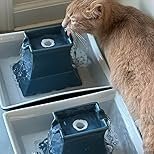 PetSafe Drinkwell Pagoda Fountain - Hygienic Ceramic Continuous Flowing Fountain - Elevated Upper Bowl & Double Free-Falling Stream Design - Minimalist Pet Hydration Station - 70 oz Capacity - Image 4