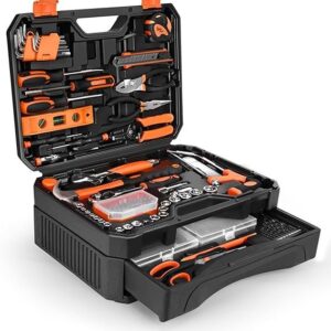328-Piece Tool Set - Tool Kit Toolbox Storage Case with Drawer, General Household Hand Tool Kit Perfect for Home & DIY Repairs