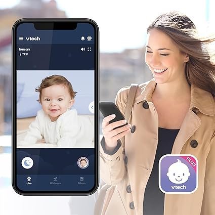 VTech VM901 Smart WiFi Baby Monitor with 1080p FHD Camera and 5" HD IPS Display, Free App, Remote Pan Tilt Zoom, Night Vision, Motion Detection Alerts - Image 3