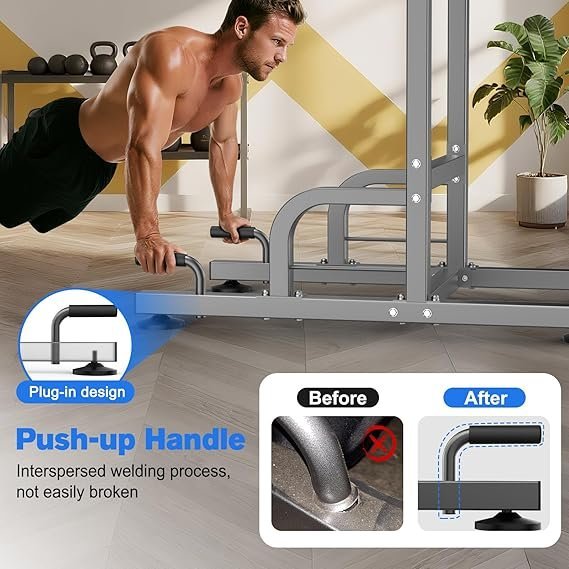 RELIFE REBUILD YOUR LIFE Power Tower Pull Up Bar Station Workout Dip Station for Home Gym Strength Training Fitness Equipment - Image 2