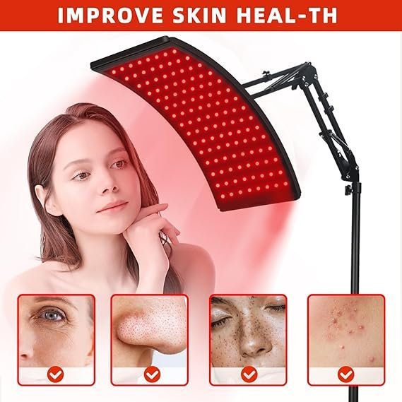 Red Light Therapy for Face and Body, Red Infrared Light Therapy Lamp with Stand Led 660nm Red Light-Therapy& 850nm Infrared Light Device for Body - Image 5