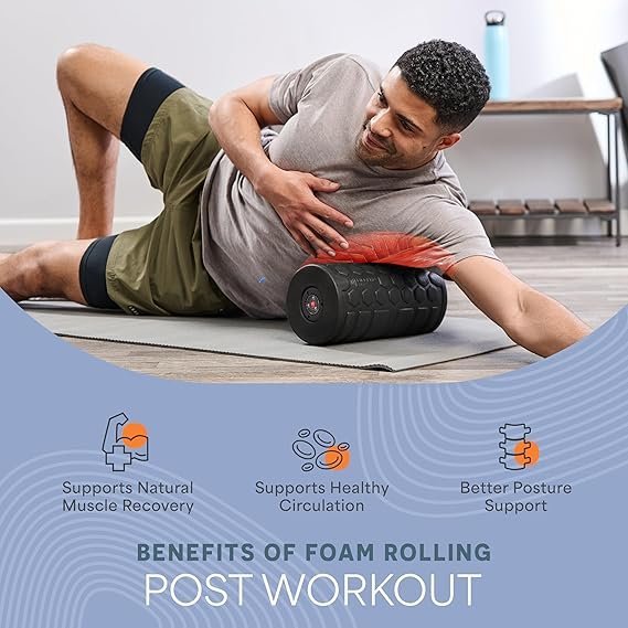 LifePro 4 Speed Vibrating Foam Roller for Physical Therapy & Exercise - High-Intensity Vibrating Roller for Muscle Recovery & Pliability Training - Back Roller for Deep & Gentle Trigger Point Therapy - Image 2
