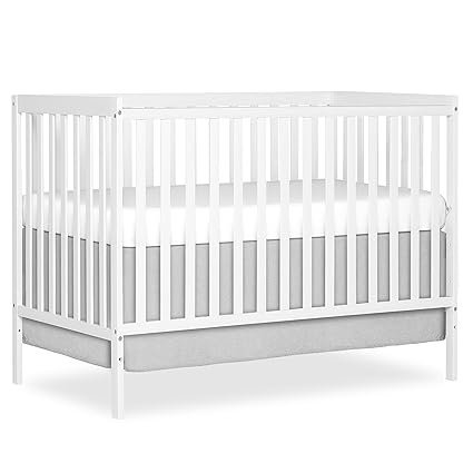 Delta Children Essex 4-in-1 Convertible Baby Crib, Bianca White with Natural Legs