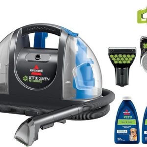 Bissell Little Green Pet Deluxe Portable Carpet Cleaner and Car/Auto Detailer, 3353, Gray/Blue