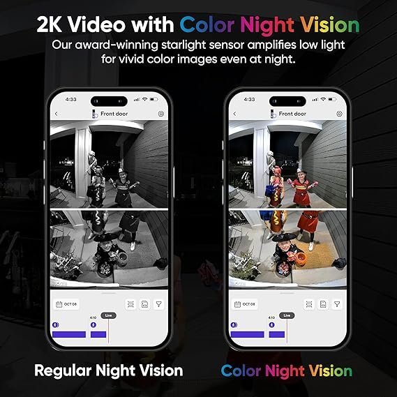WYZE Wireless Duo Cam Video Doorbell (Chime Included), Battery Powered, 2K Full HD Video, 2 Cameras (People and Package), 2-Way Audio, Color Night Vision - Image 3