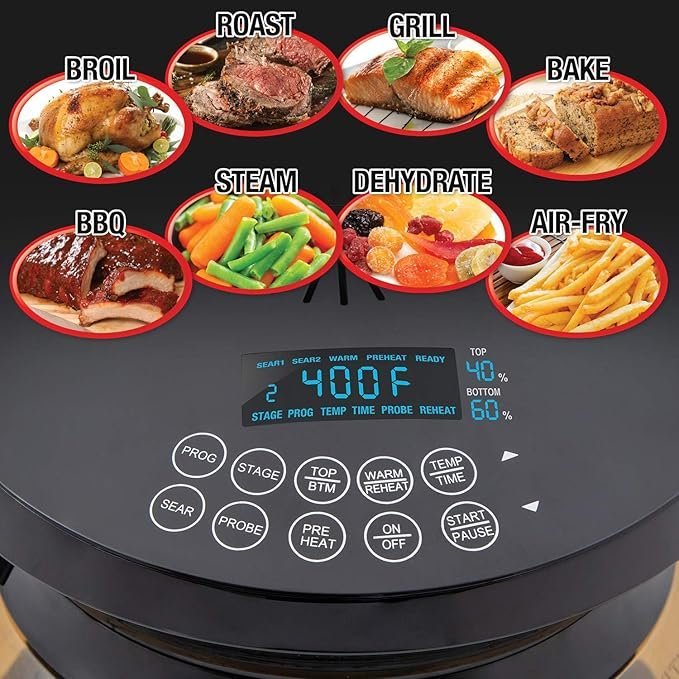 Nuwave Air Fryer Infrared Convection Oven, Cook Fresh or Frozen, No Defrosting or Preheating, 360 Surround Heat, Cooking from 50 to 400 Degrees, 100 Presets, 50 Memory, 360 Food Easy-View, PFAS Free - Image 3
