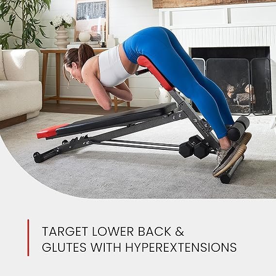 FF Finer Form Multi-Functional Weight Bench for Full All-in-One Body Workout – Adjustable Workout Bench Press for Home Gym, Fitness equipment for Back HyperExtension, Roman Chair Exercise, Sit up - Image 3