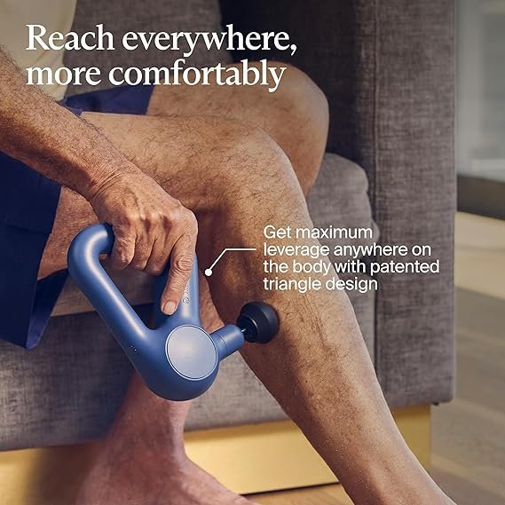 TheraGun Therabody Relief Handheld Percussion Massage Gun - Easy-to-Use, Comfortable & Light Personal Massager for Every Day Pain Relief Massage Therapy in Neck, Back, Leg, Shoulder and Body (Navy) - Image 3