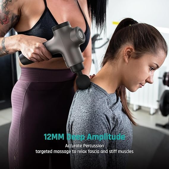 Mebak 3 Massage Gun, Massage Gun Deep Tissue for Athletes, Professional Muscle Percussion Massager, Massager for Shoulder Leg Back Body Pain Relief, Quiet Portable Sport Tool, Gifts for Him - Image 2