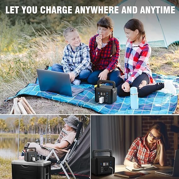 200W Portable Power Station, Powkey 120Wh/33,000mAh Power Bank with AC Outlet, 110V 6 Outputs Solar Generator External Battery Pack with LED Light for Home Use and Outdoor Camping - Image 5