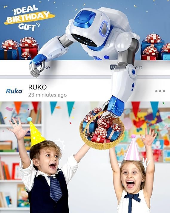 Ruko 1088 Smart Robots for Kids, Large Programmable Interactive RC Robot with Voice Control, APP Control, Present for 4 5 6 7 8 9 Years Old Kids Boys and Girls - Image 5