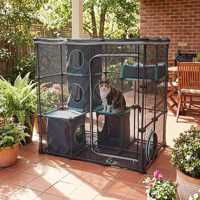 Kitty City Outdoor Catio Furniture and Play Kits for Cats, Outdoor Mega Kit - Image 5