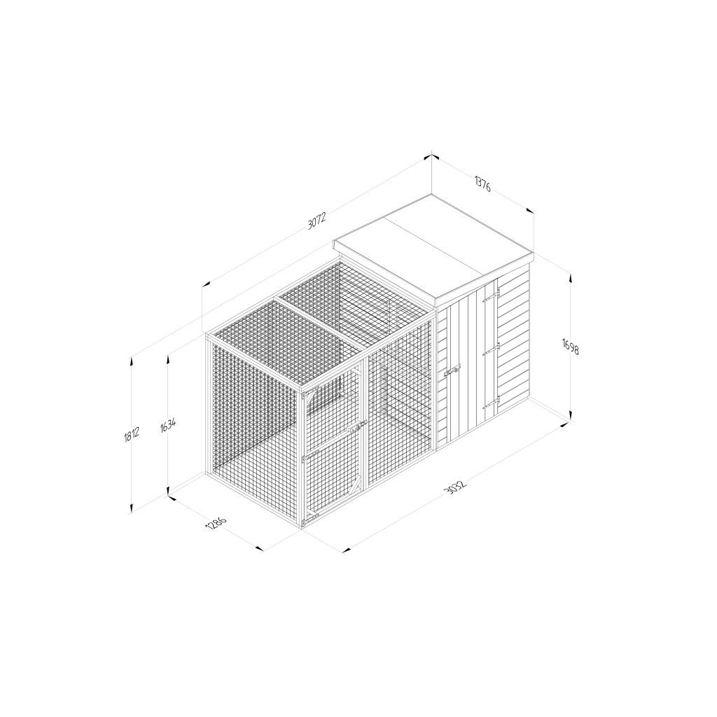 Large Dog Kennel & Run - Image 4