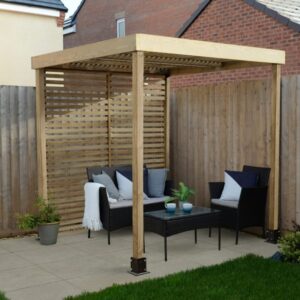 Modular Garden Pergola with 1 Side Panel Pack